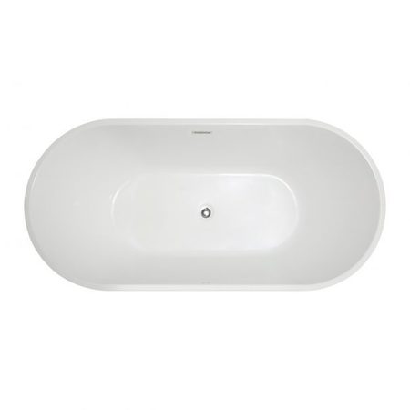 ANZZI Chand 5.58 ft. Freestanding Bathtub in White FT-AZ098